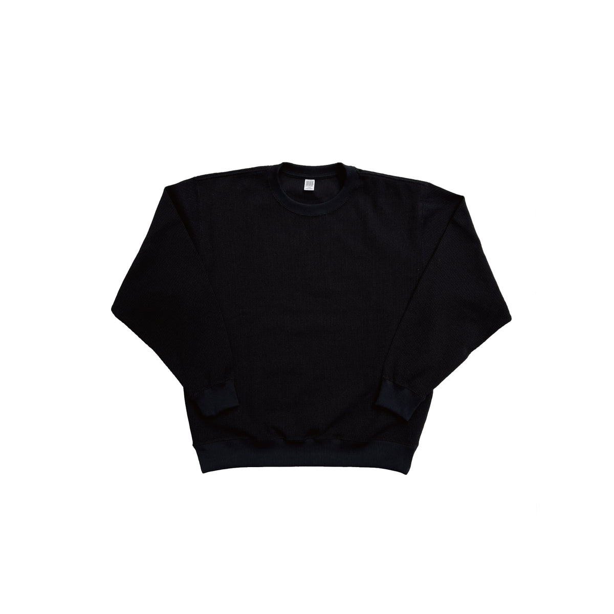 COMFORTABLE REASON｜Poly Waffle Sweat ｜BLACK – Origin Store