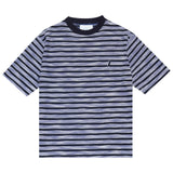 Whimsy｜Slub Knit Border Tee｜Blue