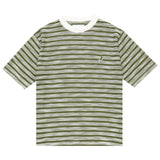 Whimsy｜Slub Knit Border Tee｜Khaki