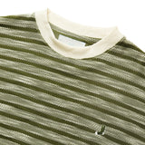 Whimsy｜Slub Knit Border Tee｜Khaki