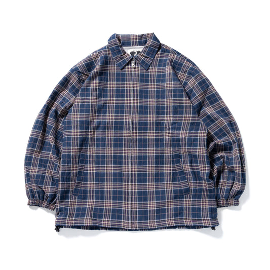 THINKTHING｜Plaid Light Zip Jacket｜NAVY CHECK