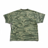 COMFORTABLE REASON｜Pigment Dyed Melt Camo Tee｜OLIVE