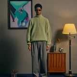 COMFORTABLE REASON｜Harf Zip Knit ｜LIME