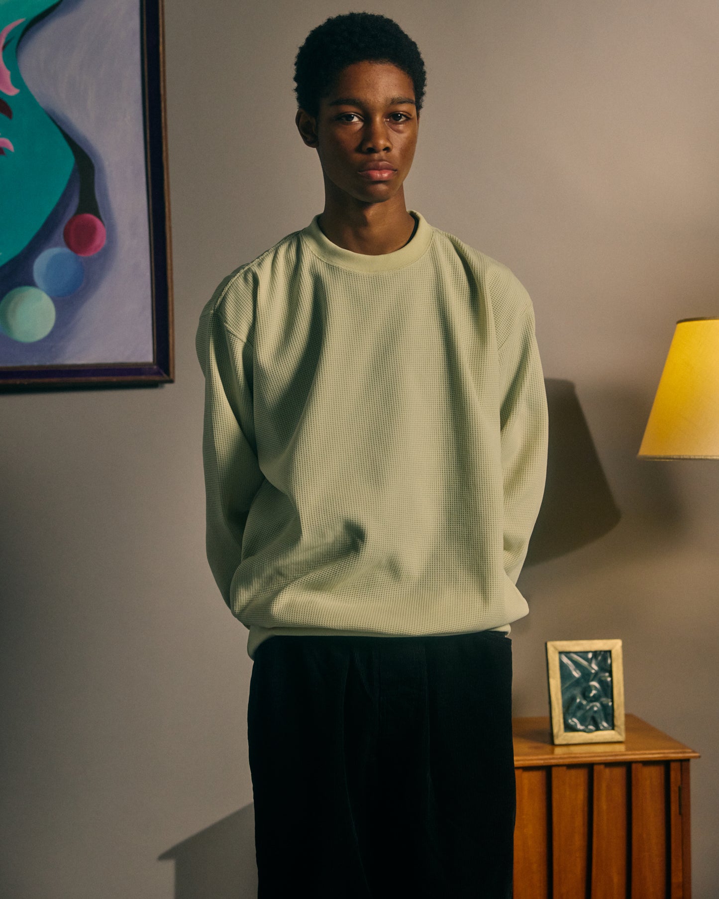 COMFORTABLE REASON｜Poly Waffle Sweat ｜LEMONADE