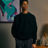 COMFORTABLE REASON｜Poly Waffle Sweat ｜BLACK
