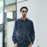COMFORTABLE REASON｜Fade Denim Shirts｜BLACK