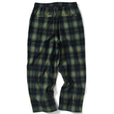 PORTANCE｜SHAGGY PLAID LOUNGE PT｜GRN CHK