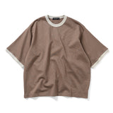 PORTANCE｜C/MESH RINGER TEE｜MOCHA