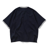 PORTANCE｜C/MESH RINGER TEE｜NAVY