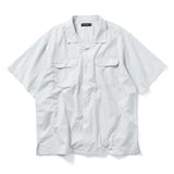 PORTANCE｜O/C STRIPE WORK SHIRT｜GREEN ST