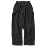 COMFORTABLEREASON｜Grid Cord Slacks｜SMOG GREEN