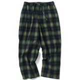 PORTANCE｜SHAGGY PLAID LOUNGE PT｜GRN CHK